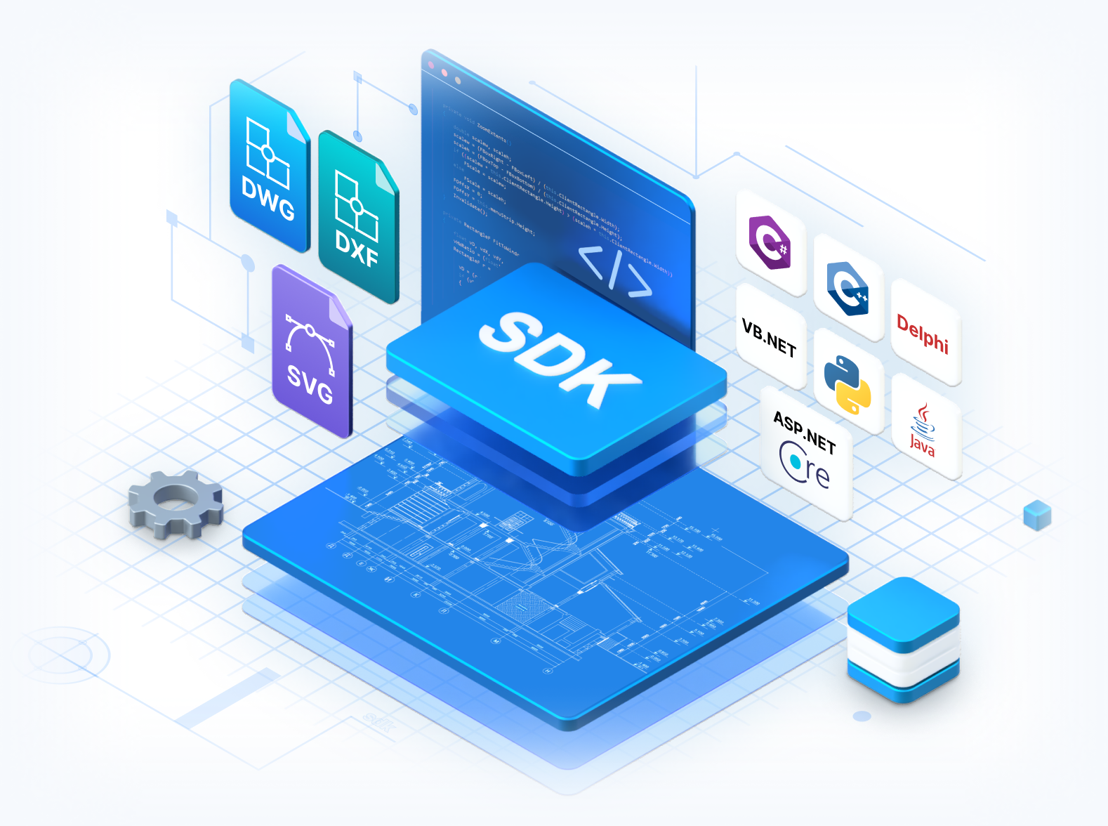 CAD-SDK zum Anzeigen und Exportieren von DWG-, DXF- und anderen CAD-Dateien