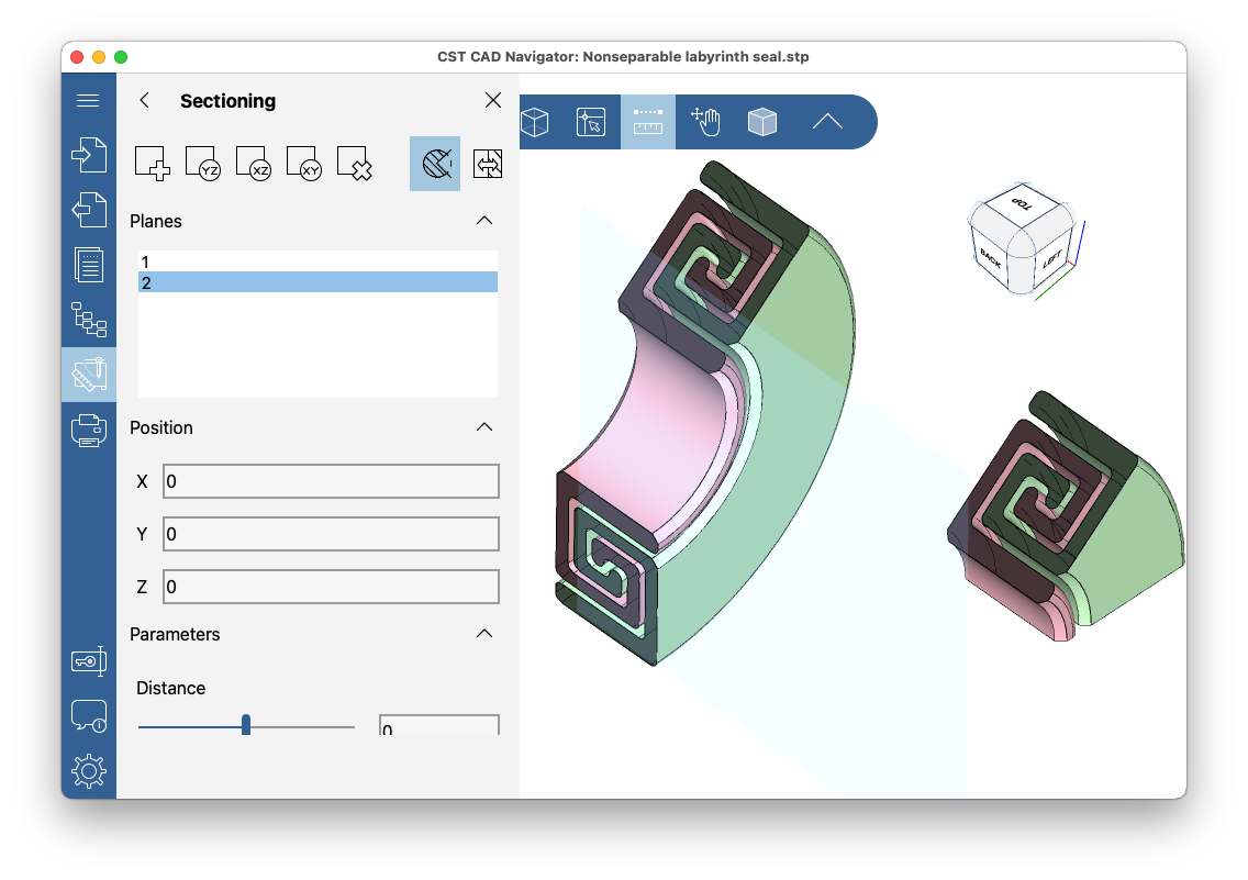3D-Schnitt in CST CAD Navigator