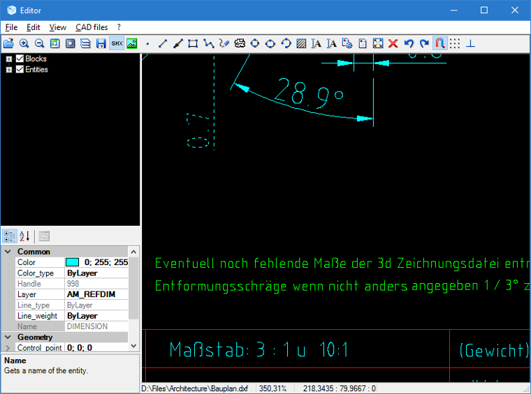 Nicht-Unicode SHX-Schrifte in CAD .NET-Demo