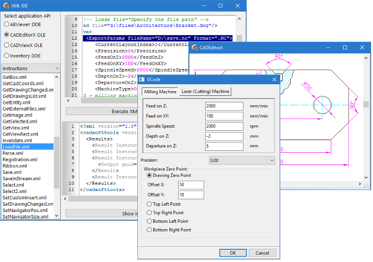 Export in G-Gode in CADEditorX