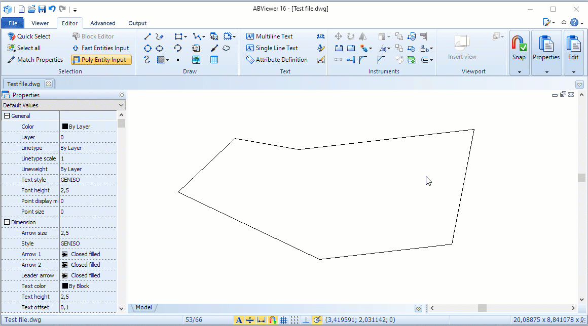 Versatz-Werkzeug in ABViewer 16